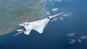 NASA's X-59 research plane could run its first test flight later this year. Pic: NASA