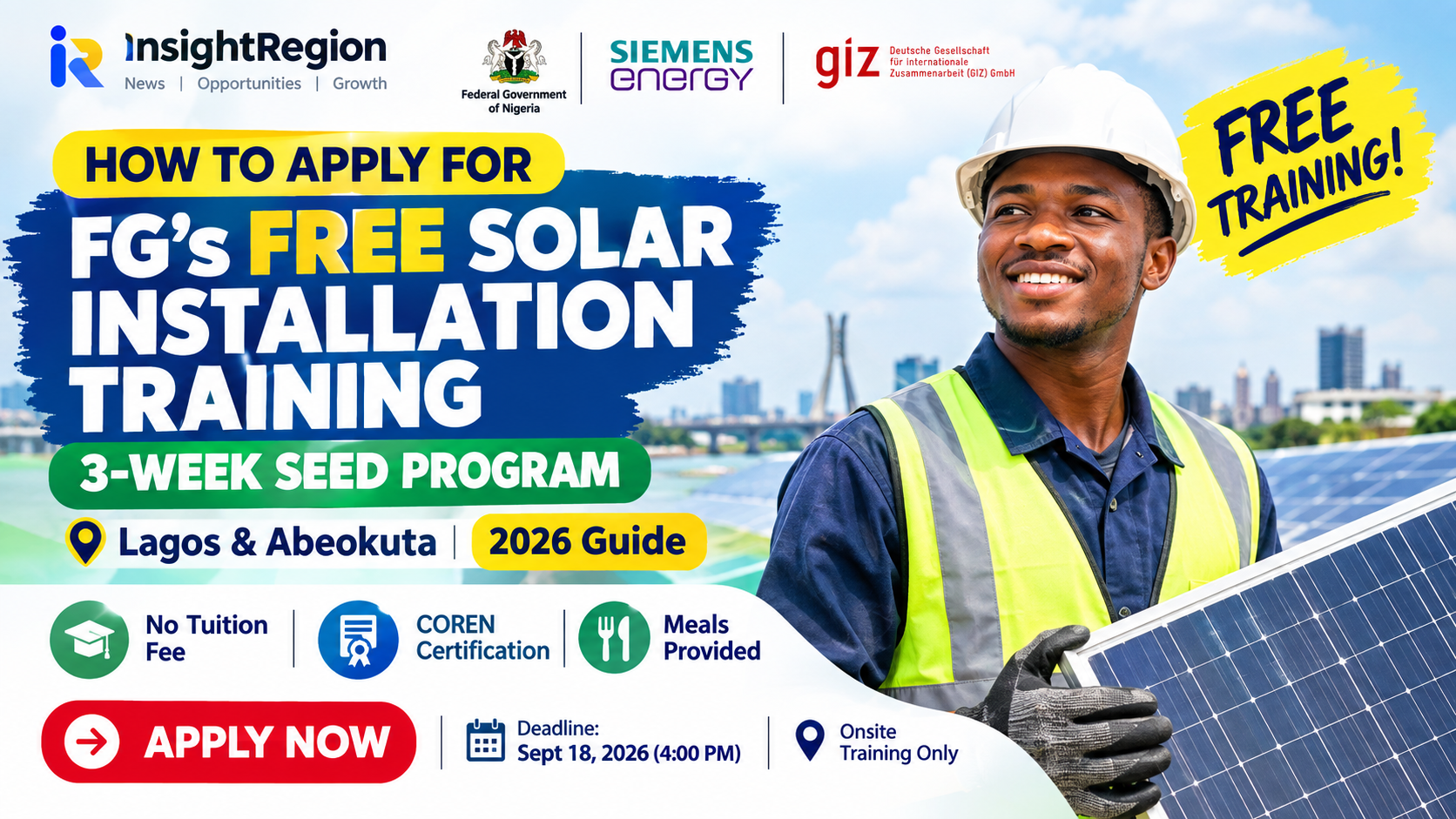 Apply for the SEED Solar PV Installation Training