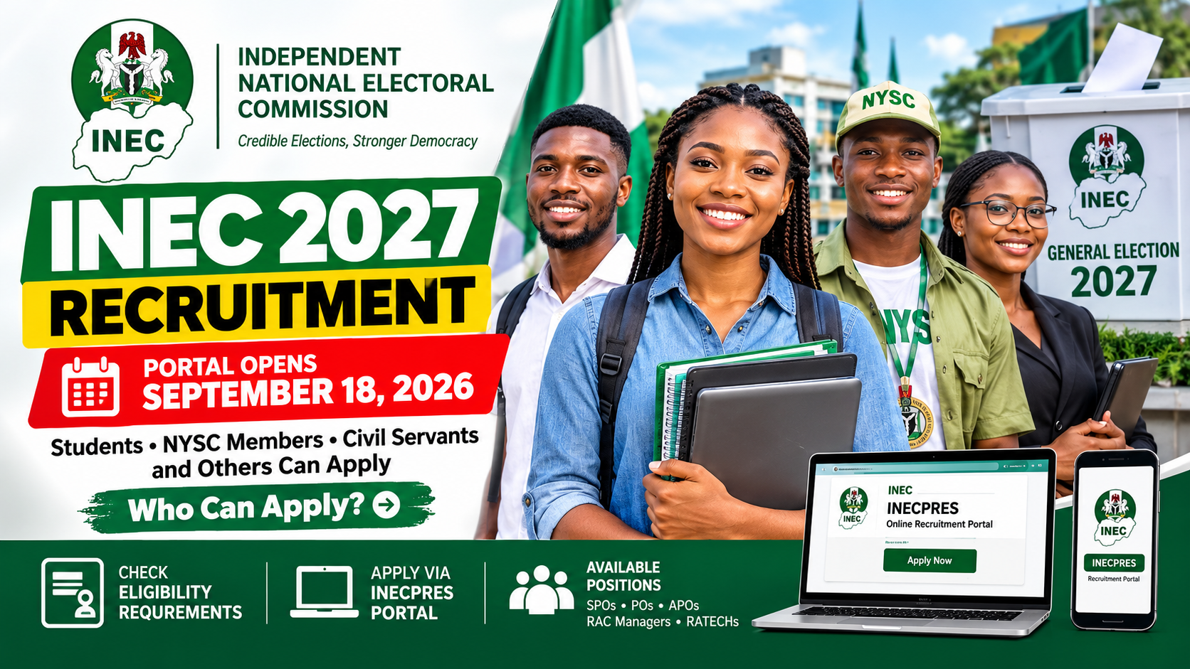 INEC 2027 Ad Hoc Staff Recruitment